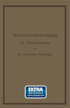 Selbstkostenberechnung im Maschinenbau (eBook, PDF) - Schlesinger, Georg