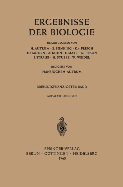 Ergebnisse der Biologie (eBook, PDF) Ergebnisse der Biologie (eBook, PDF)