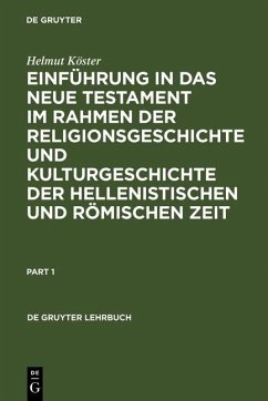 Cover Einführung in das Neue Testament im Rahmen der Religionsgeschichte und Kulturgeschichte der hellenistischen und römischen Zeit (eBook, PDF)