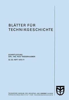 Blätter für Technikgeschichte (eBook, PDF) - Loparo, Kenneth A.; Loparo, Kenneth A.