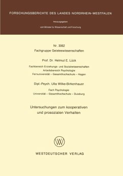 Cover Untersuchungen zum kooperativen und prosozialen Verhalten (eBook, PDF)