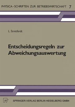 Entscheidungsregeln zur Abweichungsauswertung (eBook, PDF) - Streitferdt, L.
