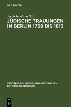 Cover Jüdische Trauungen in Berlin 1759 bis 1813 (eBook, PDF)