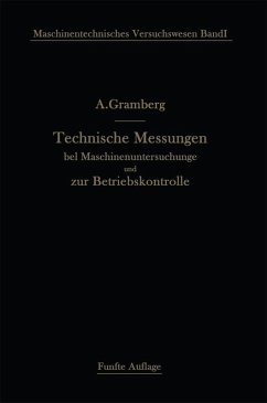 Cover Technische Messungen bei Maschinenuntersuchungen und zur Betriebskontrolle (eBook, PDF)