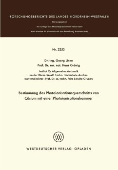 Bestimmung des Photoionisationsquerschnitts von Cäsium mit einer Photoionisationskammer (eBook, PDF) - Linke, Georg