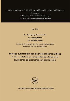 Cover Beiträge zum Problem der psychischen Beanspruchung (eBook, PDF)