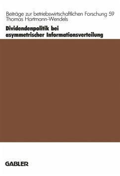 Cover Dividendenpolitik bei asymmetrischer Informationsverteilung (eBook, PDF)