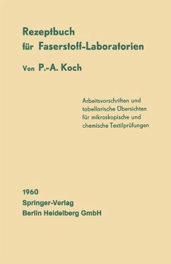 Rezeptbuch für Faserstoff-Laboratorien (eBook, PDF) - Koch, P. -A.