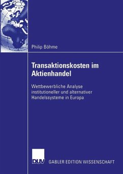 Transaktionskosten im Aktienhandel (eBook, PDF) - Böhme, Philip