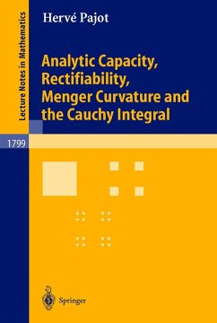 Analytic Capacity, Rectifiability, Menger Curvature and Cauchy Integral (eBook, PDF) - Pajot, Hervé M.