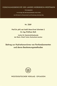 Beitrag zur Hydrationswärme von Portlandzementen und deren Bestimmungsmethoden (eBook, PDF) - Schwiete, Hans-Ernst