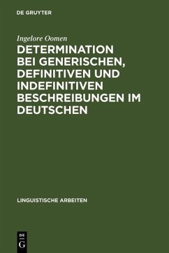 Cover Determination bei generischen, definitiven und indefinitiven Beschreibungen im Deutschen (eBook, PDF)