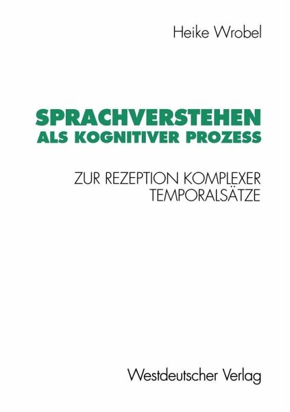 Sprachverstehen als kognitiver Prozeß (eBook, PDF)