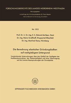 Die Berechnung elastischer Gründungsbalken auf nachgiebigem Untergrund (eBook, PDF) - Beer, Edward ~de&xc