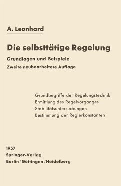 Die selbsttätige Regelung (eBook, PDF) - Leonhard, Adolf
