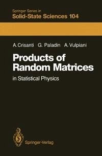 Products of Random Matrices (eBook, PDF) - Crisanti, Andrea; Paladin, Giovanni; Vulpiani, Angelo