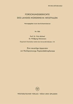 Eine neuartige Apparatur zur Hochspannungs-Papierelektrophorese (eBook, PDF) - Micheel, Fritz