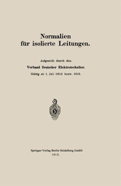 Normalien für isolierte Leitungen (eBook, PDF) - Elektrotechniker, Verband Deutscher