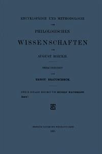 Encyklopädie und Methodologie der Philologischen Wissenschaften (eBook, PDF) - Boeckh, August; Klussmann, Rudolf
