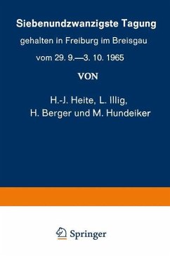 Cover Siebenundzwanzigste Tagung gehalten in Freiburg im Breisgau vom 29. 9.-3. 10.1965 (eBook, PDF)