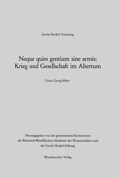 Cover Neque quies gentium sine armis: Krieg und Gesellschaft im Altertum (eBook, PDF)