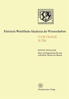 Ideen und Experimente für eine einheitliche Theorie der Materie (eBook, PDF) - Rollnik, Horst
