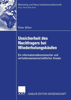 Unsicherheit des Nachfragers bei Wiederholungskäufen (eBook, PDF) - Billen, Peter