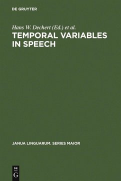 Cover Temporal Variables in Speech (eBook, PDF)
