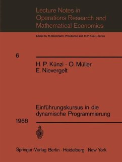 Einführungskursus in die dynamische Programmierung (eBook, PDF) - Künzi, H. P.; Müller, O.; Nievergelt, E.