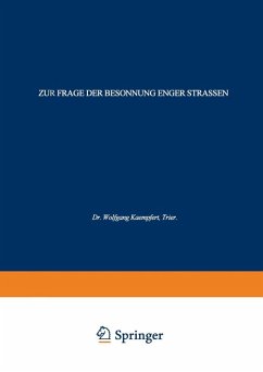 Zur Frage der Besonnung Enger Strassen (eBook, PDF) - Kaempfert, Wolfgang