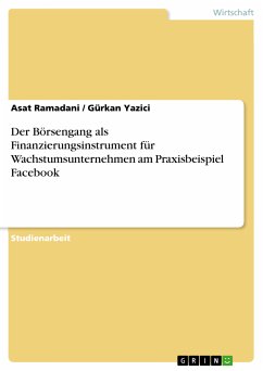 Der Börsengang als Finanzierungsinstrument für Wachstumsunternehmen am Praxisbeispiel Facebook (eBook, PDF)