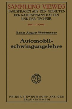 Automobilschwingungslehre (eBook, PDF) - Wedemeyer, Ernst August
