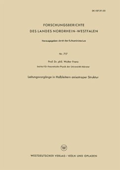 Leitungsvorgänge in Halbleitern anisotroper Struktur (eBook, PDF) - Franz, Walter