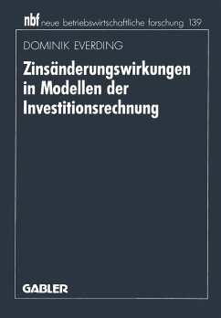 Zinsänderungswirkungen in Modellen der Investitionsrechnung (eBook, PDF) - Everding, Dominik