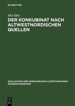 Cover Der Konkubinat nach altwestnordischen Quellen (eBook, PDF)