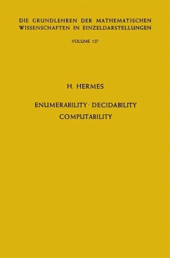 Enumerability, Decidability, Computability (eBook, PDF) - Hermes, Hans