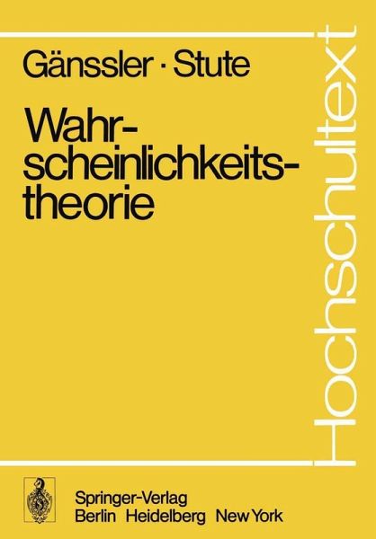 Wahrscheinlichkeitstheorie (eBook, PDF) Wahrscheinlichkeitstheorie (eBook, PDF)