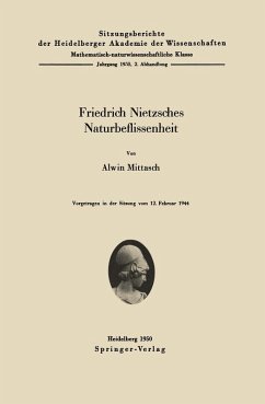 Friedrich Nietzsches Naturbeflissenheit (eBook, PDF) - Mittasch, A.