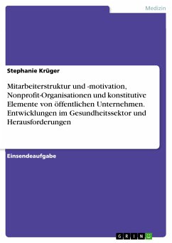 Mitarbeiterstruktur und -motivation, Nonprofit-Organisationen und konstitutive Elemente von öffentlichen Unternehmen. Entwicklungen im Gesundheitssektor und Herausforderungen (eBook, PDF) - Krüger, Stephanie