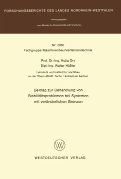Cover Beitrag zur Behandlung von Stabilitätsproblemen bei Systemen mit veränderlichen Grenzen (eBook, PDF)