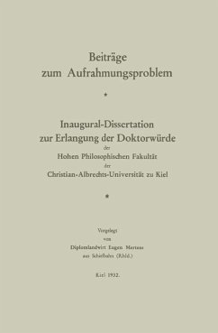 Beiträge zum Aufrahmungsproblem (eBook, PDF) - Mertens, Eugen