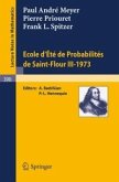 Ecole d'Ete de Probabilites de Saint-Flour III, 1973 (eBook, PDF)