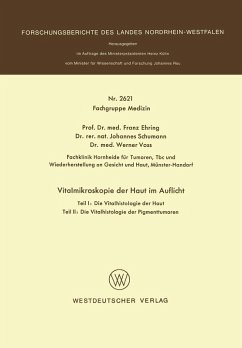 Cover Vitalmikroskopie der Haut im Auflicht (eBook, PDF)