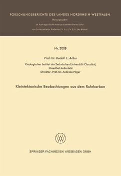 Kleintektonische Beobachtungen aus dem Ruhrkarbon (eBook, PDF) - Adler, Rudolf E.