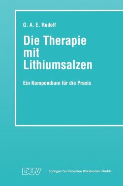 Die Therapie mit Lithiumsalzen (eBook, PDF) - Rudolf, Gerhard A. E.