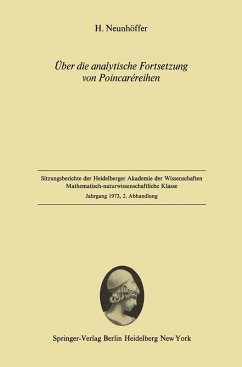 Über die analytische Fortsetzung von Poincaréreihen (eBook, PDF) - Neunhöffer, Helmut