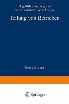 Teilung von Betrieben (eBook, PDF)