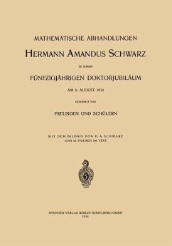Mathematische Abhandlungen Hermann Amandus Schwarz (eBook, PDF) - Carathéodory, C.; Hessenberg, G.; Landau, E.; Lichtenstein, L.