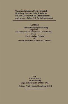 Der Stand der Bakteriophagenforschung (eBook, PDF) - Ruska, Helmut