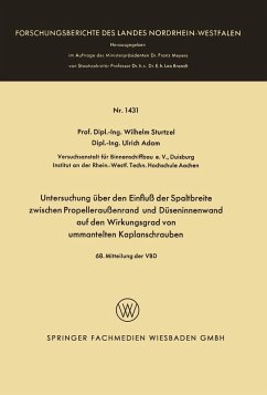 Cover Untersuchung über den Einfluß der Spaltbreite zwischen Propelleraußenrand und Düseninnenwand auf den Wirkungsgrad von ummantelten Kaplanschrauben (eBook, PDF)
